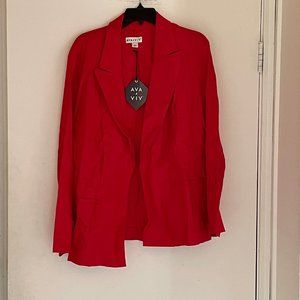 Ava & Viv Red Dress Suit Jacket